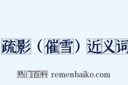 疏影（催雪）近义词是什么意思的图片